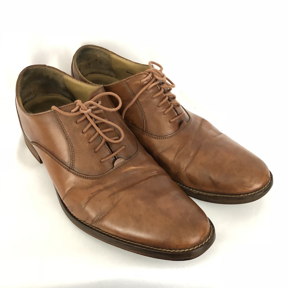 Cole Haan Grand OS Mens Brown Leather Oxford Dress Shoes Size 11.5 C12849